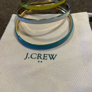 Set of 3 J.Crew enamel thin bangles